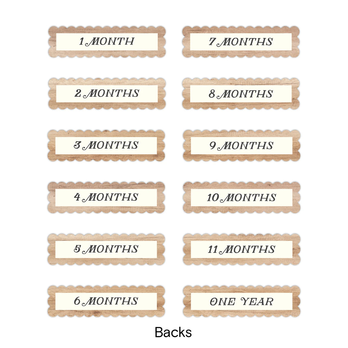 Bundle of Joy Monthly Title Embellishments (12/pk)