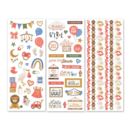 Bundle of Joy Stickers - Girl (3/pk)