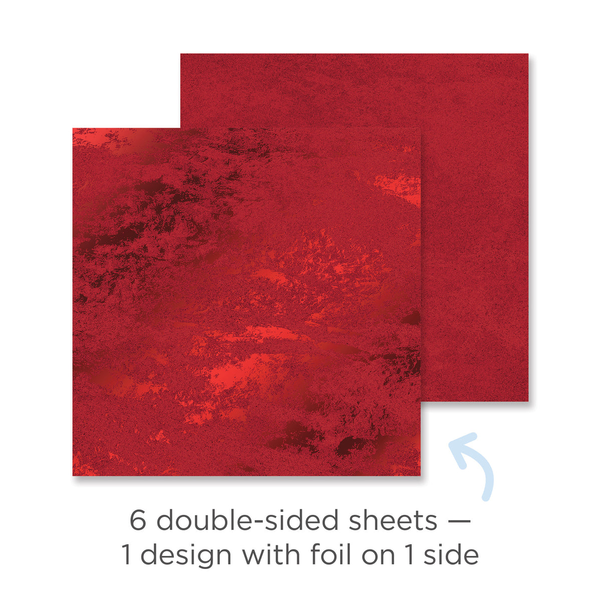 Cranberry Molten Lava Foiled Paper (6/pk)