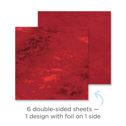 Cranberry Molten Lava Foiled Paper (6/pk)
