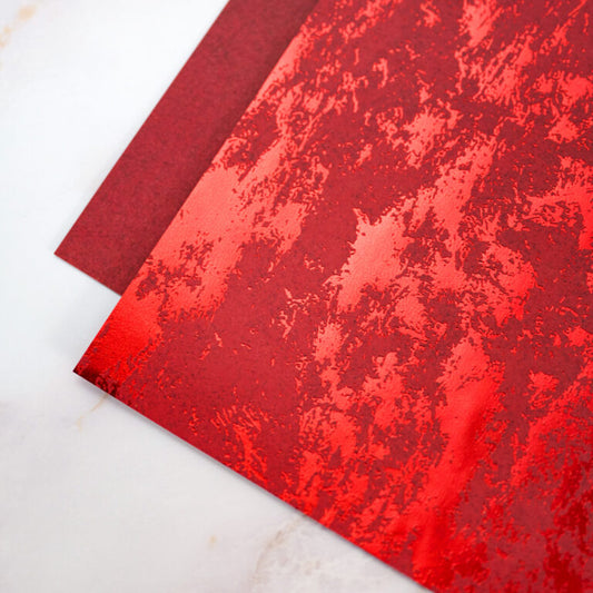 Cranberry Molten Lava Foiled Paper (6/pk)