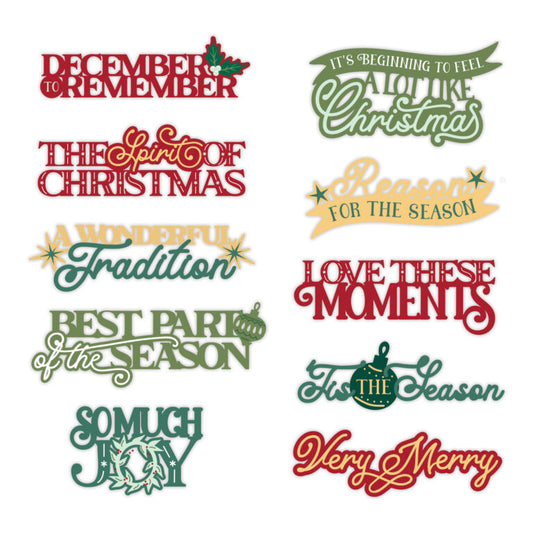 December Days Laser Cut Embellishments