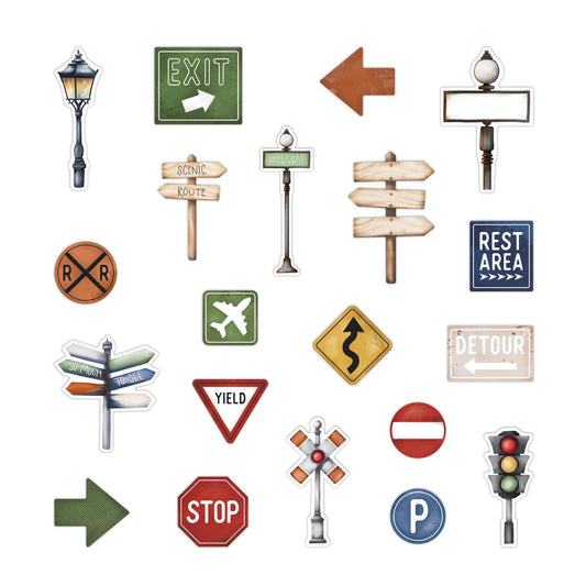 Global Getaway Post & Sign Embellishments
