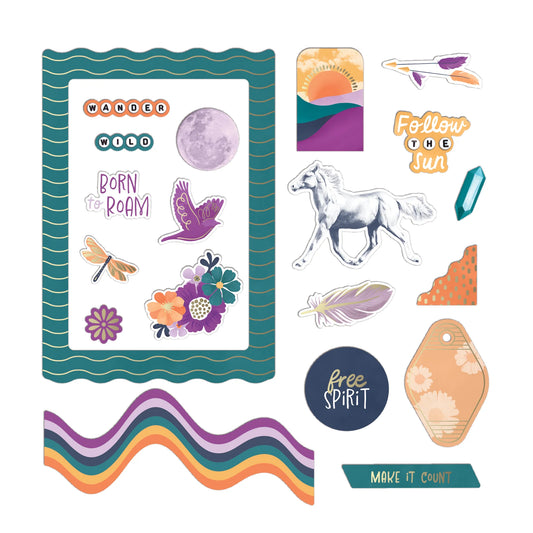 Free Spirit Foiled Embellishments (40/pk)