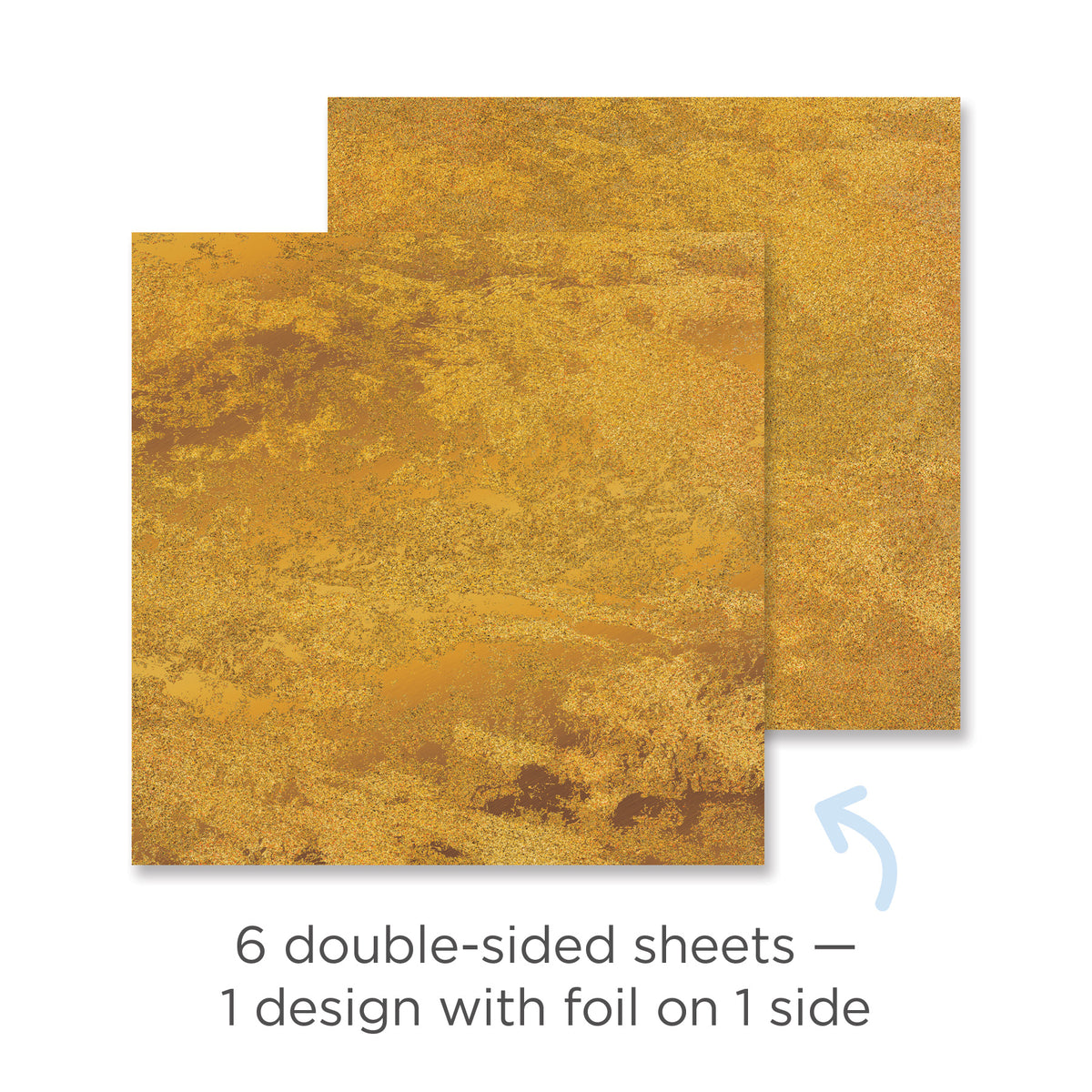 Gold Molten Lava Foiled Paper (6/pk)