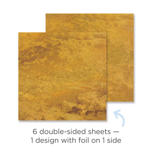 Gold Molten Lava Foiled Paper (6/pk)