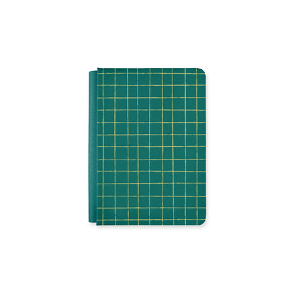 Golden Grid Scrap Journal - Hunter Green