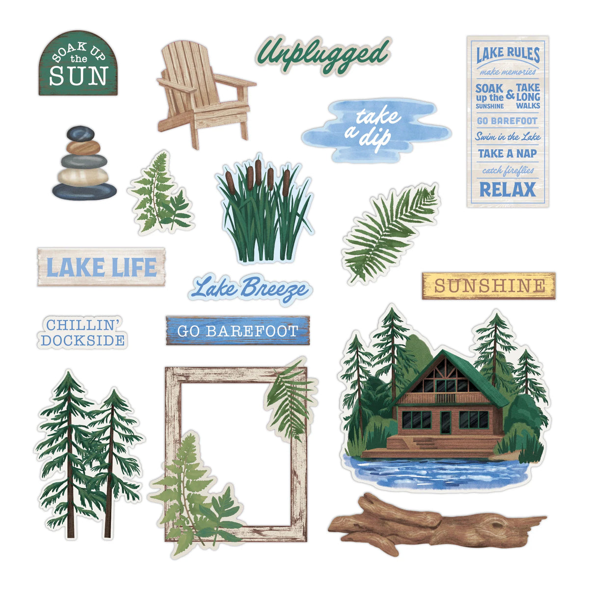 Lakeside Memories Embellishments (40/pk)