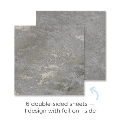Platinum Molten Lava Foiled Paper (6/pk)