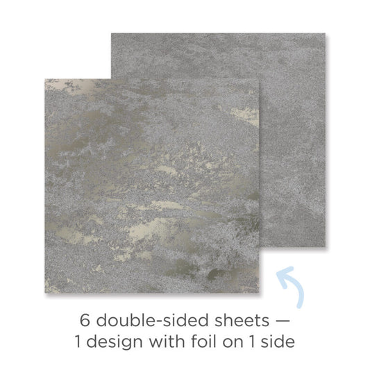 Platinum Molten Lava Foiled Paper (6/pk)