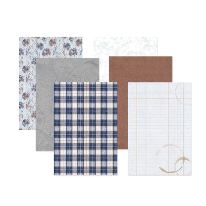Weathered Indigo Scrap Journal Paper Pack (12/pk)