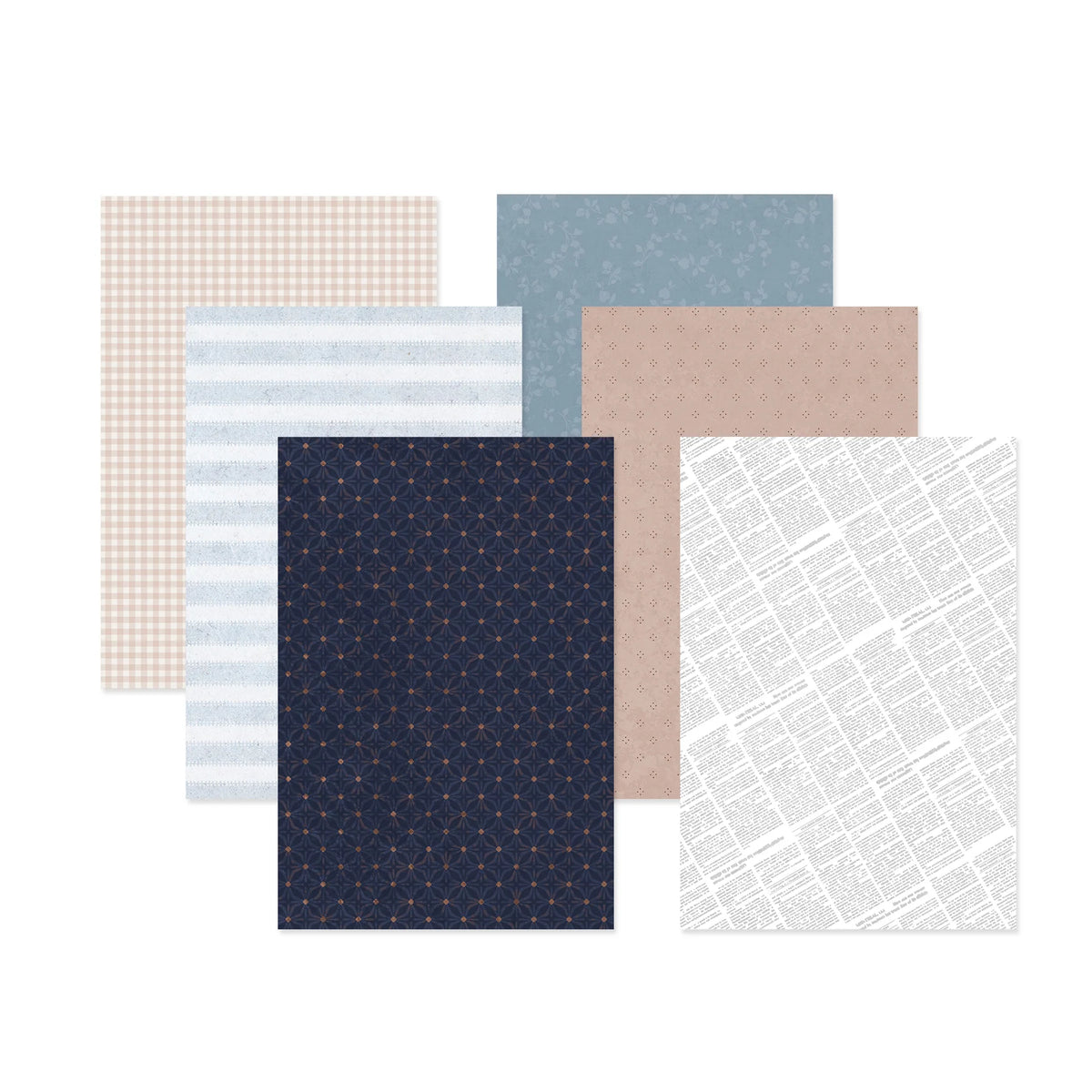 Weathered Indigo Scrap Journal Paper Pack (12/pk)