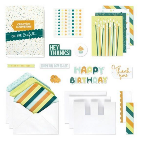 Cue the Confetti Card Kit (12/pk)