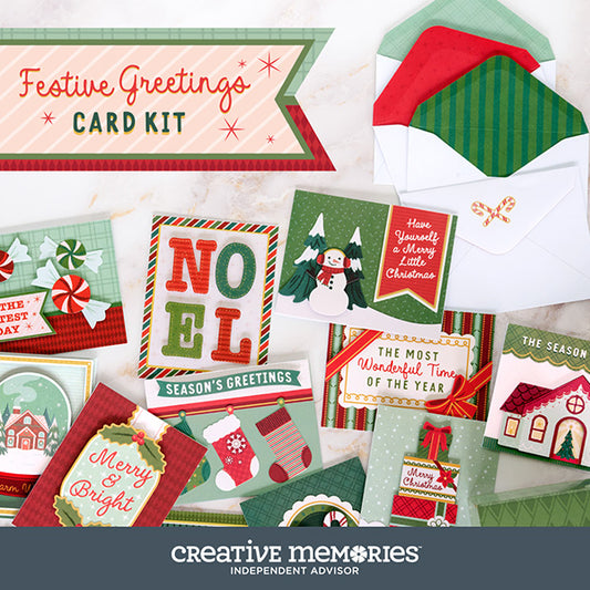 Festive Greetings Card Kit (12/pk)