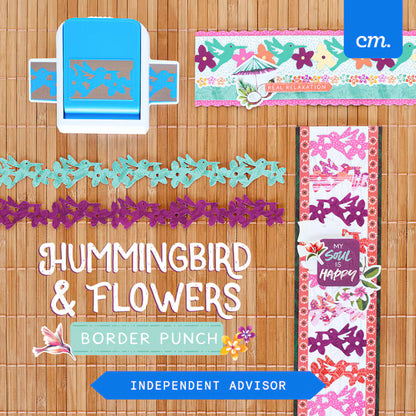 Hummingbird & Flowers Border Punch