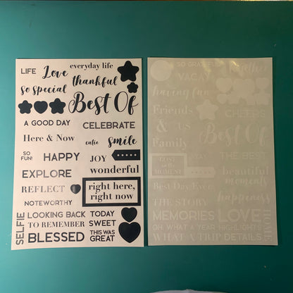 Shining Moments Clear Word Stickers (2/pk)