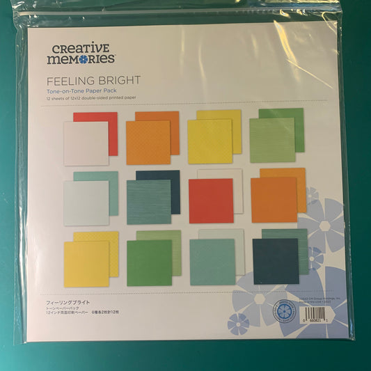 Feeling Bright Tone-On-Tone Paper Pack