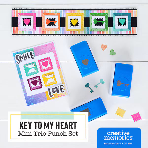 Key to My Heart Mini Trio Punch Set (3/pk)