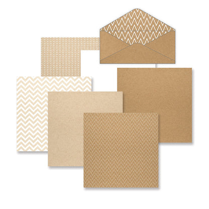 Kraft Chevrons 3.5 x 8.5 Slimline Envelope Paper Pack (12/pk)