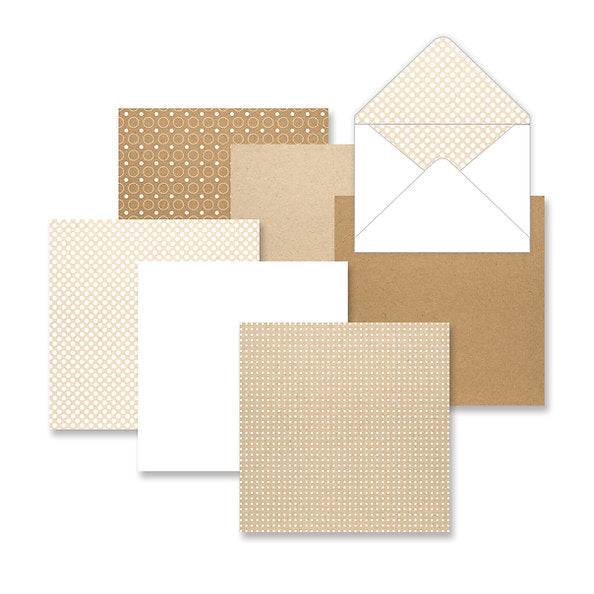 Kraft Dots 5x7 Envelope Paper Pack