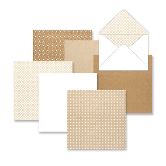 Kraft Dots 5x7 Envelope Paper Pack