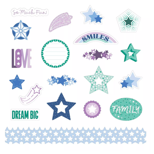 Totally Tonal Stars Laser Cut Border Embellishments
