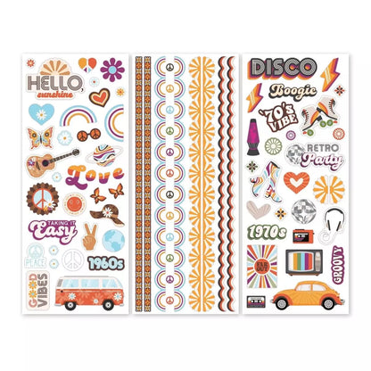 Through the Years: 1960s-1970s Stickers (3/pk)