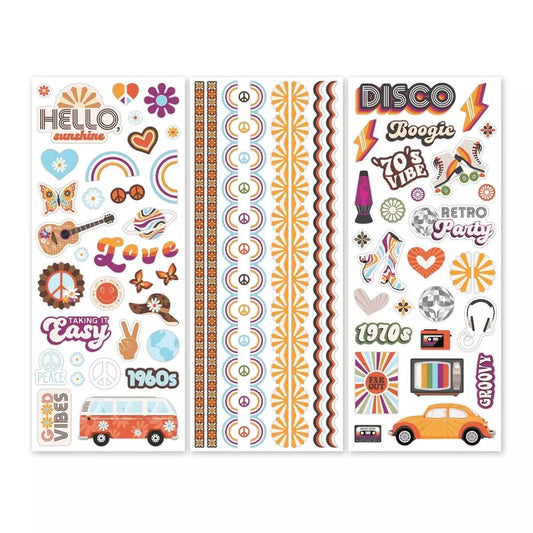 Through the Years: 1960s-1970s Stickers (3/pk)