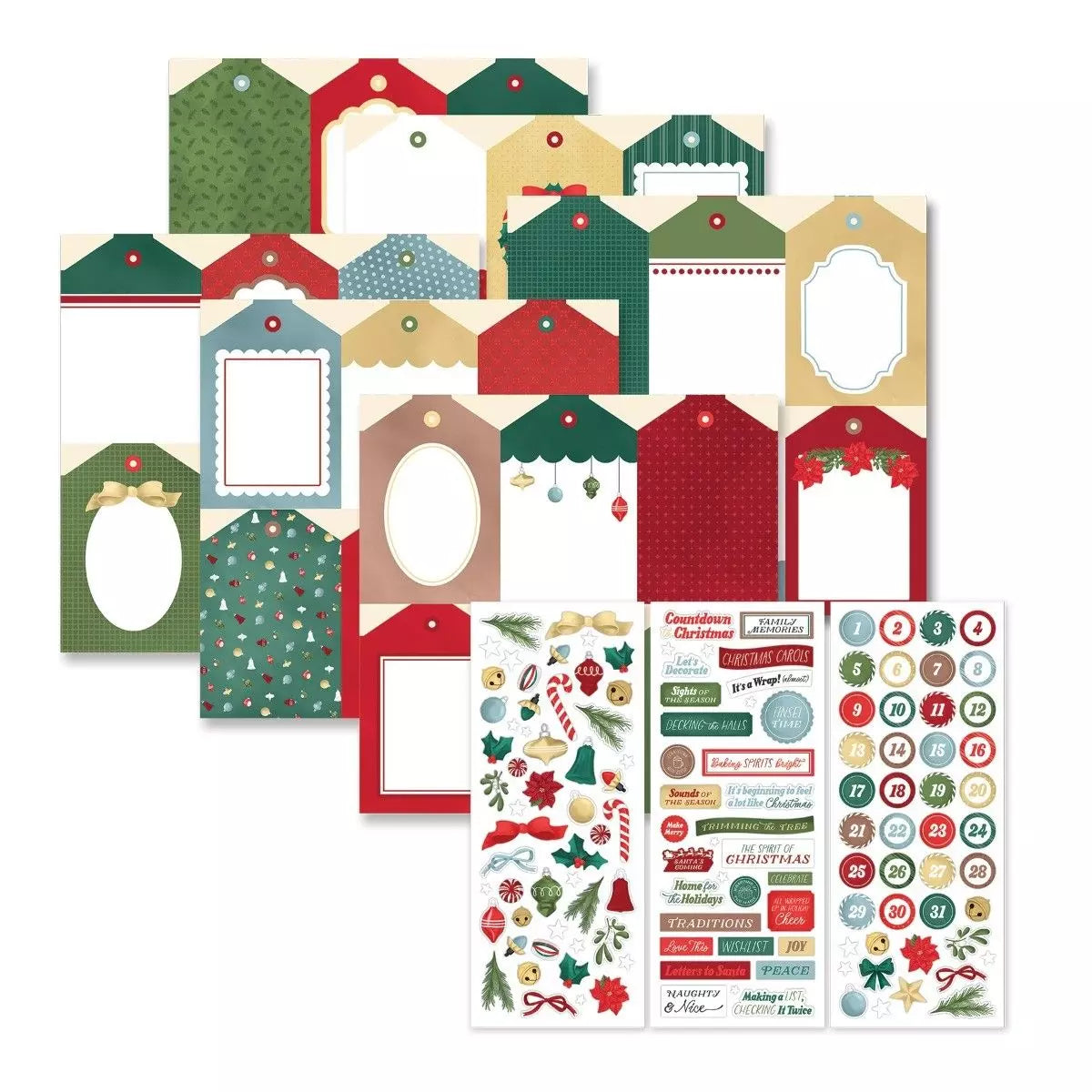2025 December Days Cut Apart Tags (6/pk)