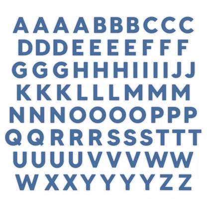 Blue ABC Embellishments (80/pk)