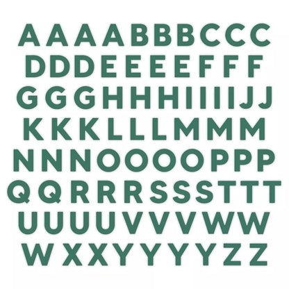 Green ABC Embellishments (80/pk)