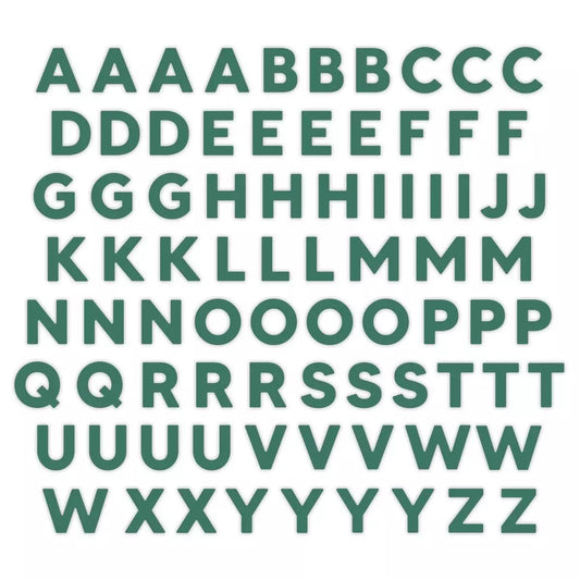 Green ABC Embellishments (80/pk)
