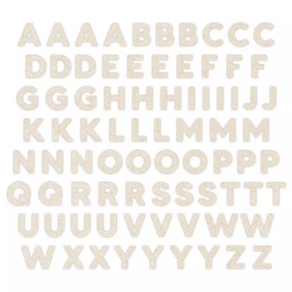 Light Kraft ABC Embellishments (80/pk)