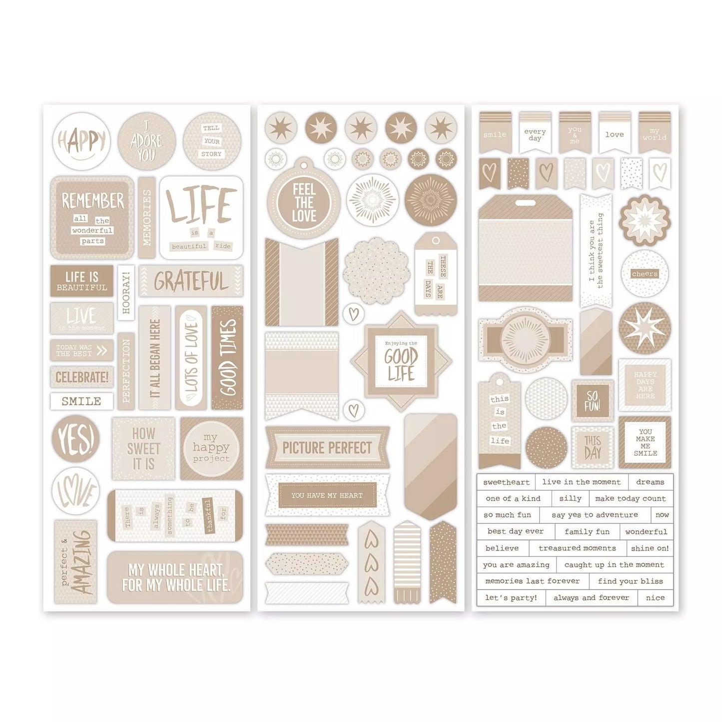 Totally Tonal Beige Stickers