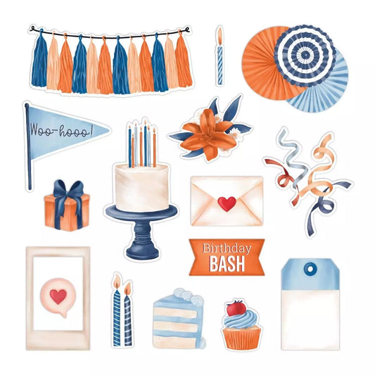 Birthday Jubilee Embossed Embellishments (40/pk)