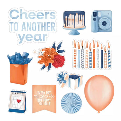 Birthday Jubilee Embossed Embellishments (40/pk)