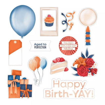 Birthday Jubilee Embossed Embellishments (40/pk)