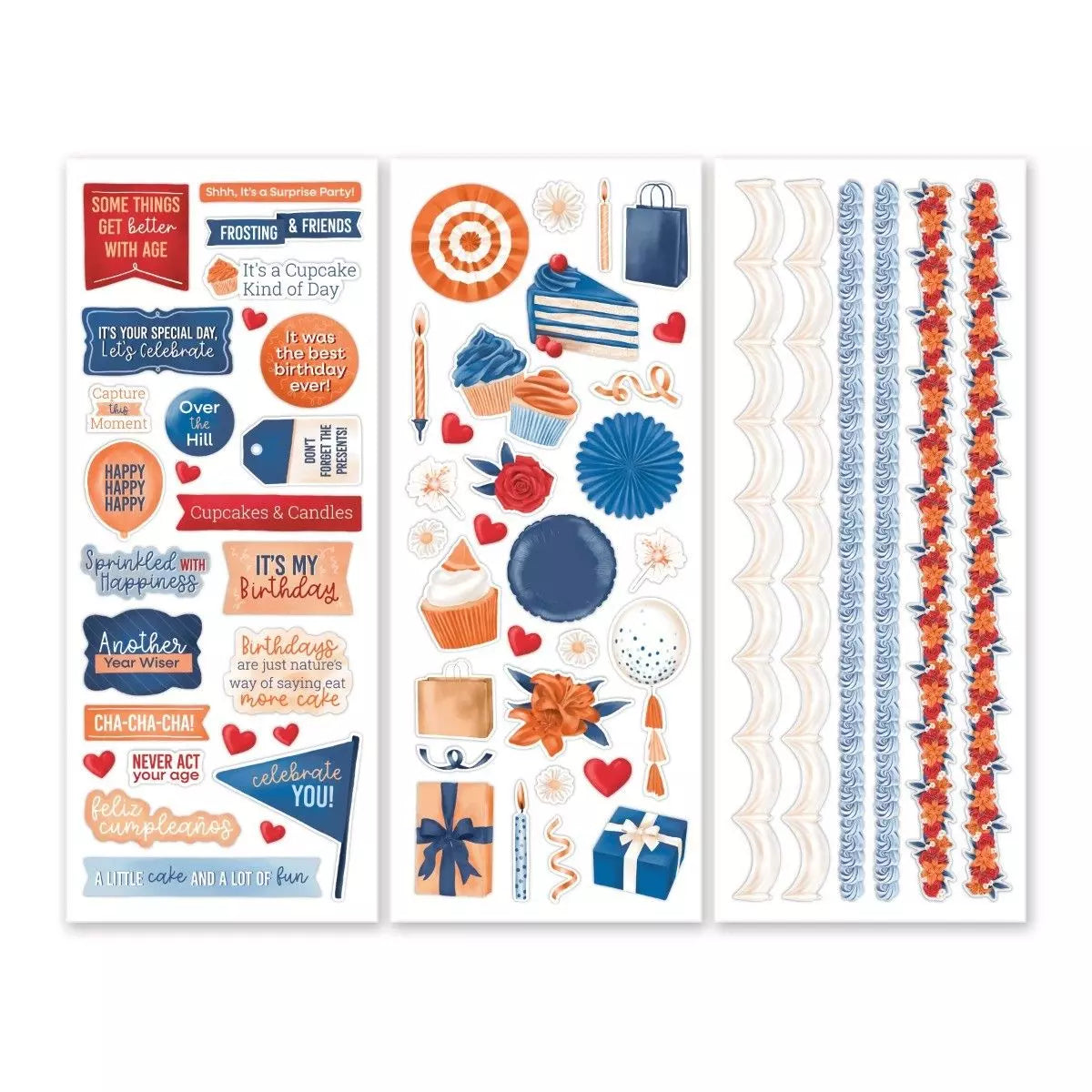 Birthday Jubilee Stickers (3/pk)