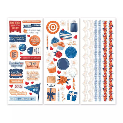 Birthday Jubilee Stickers (3/pk)