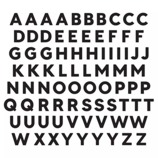 Black ABC Embellishments (80/pk)
