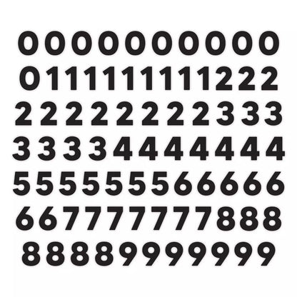 Black Number Embellishments (80/pk)