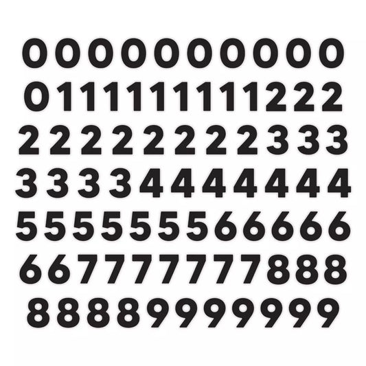 Black Number Embellishments (80/pk)