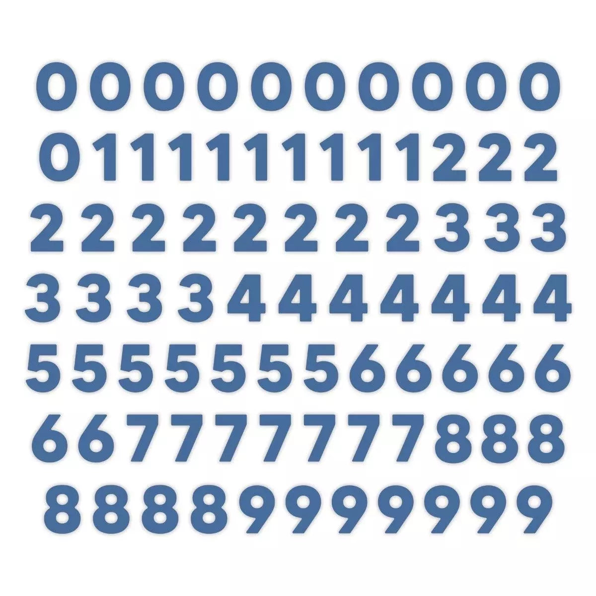 Blue Number Embellishments (80/pk)