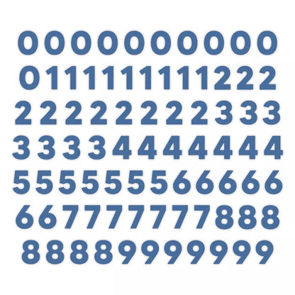 Blue Number Embellishments (80/pk)