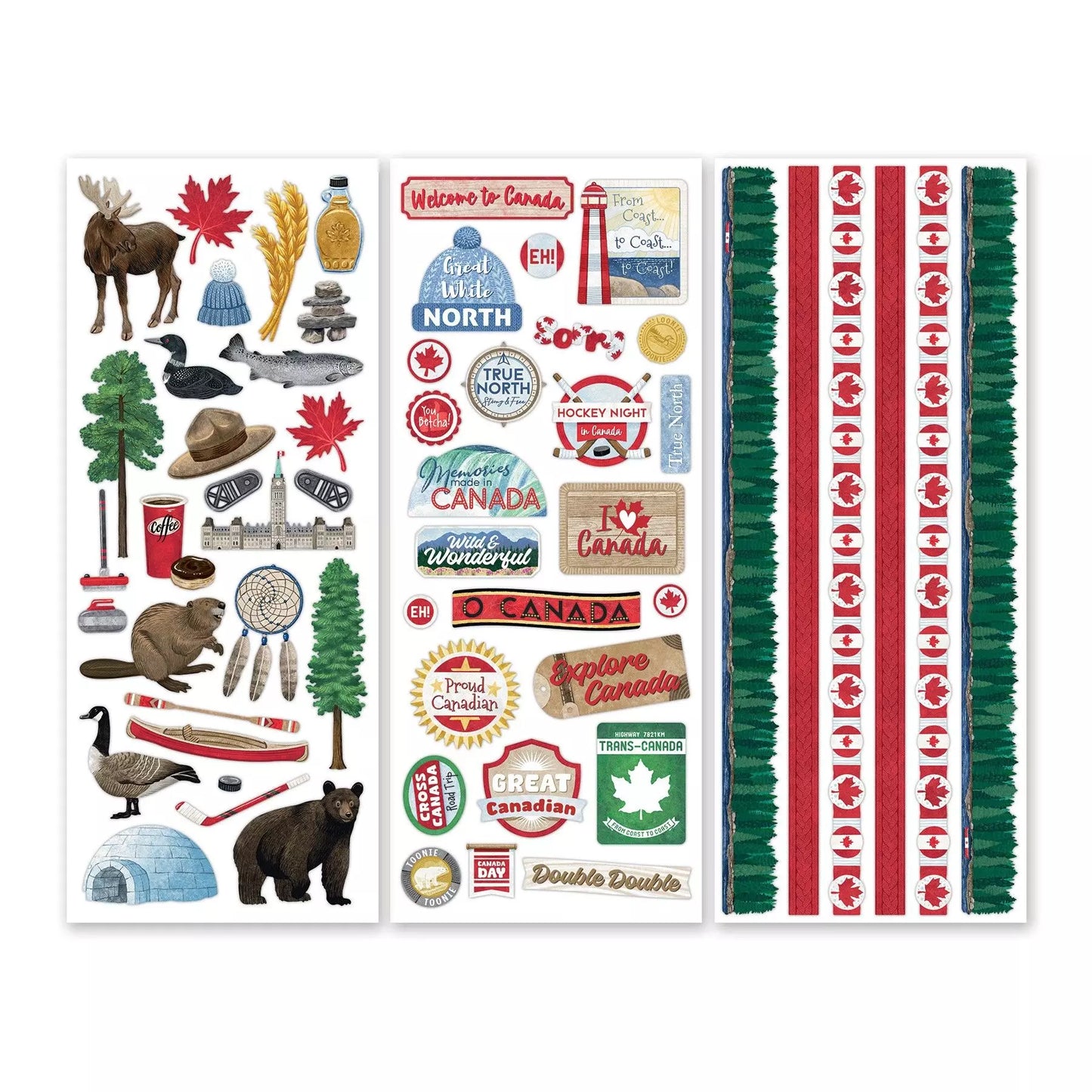 Canadian Scenes Stickers (3/pk)