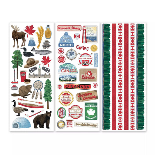 Canadian Scenes Stickers (3/pk)