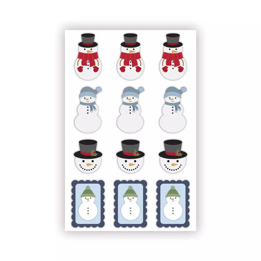 Cheerful Snowmen Layered Embellishments (12/pk)