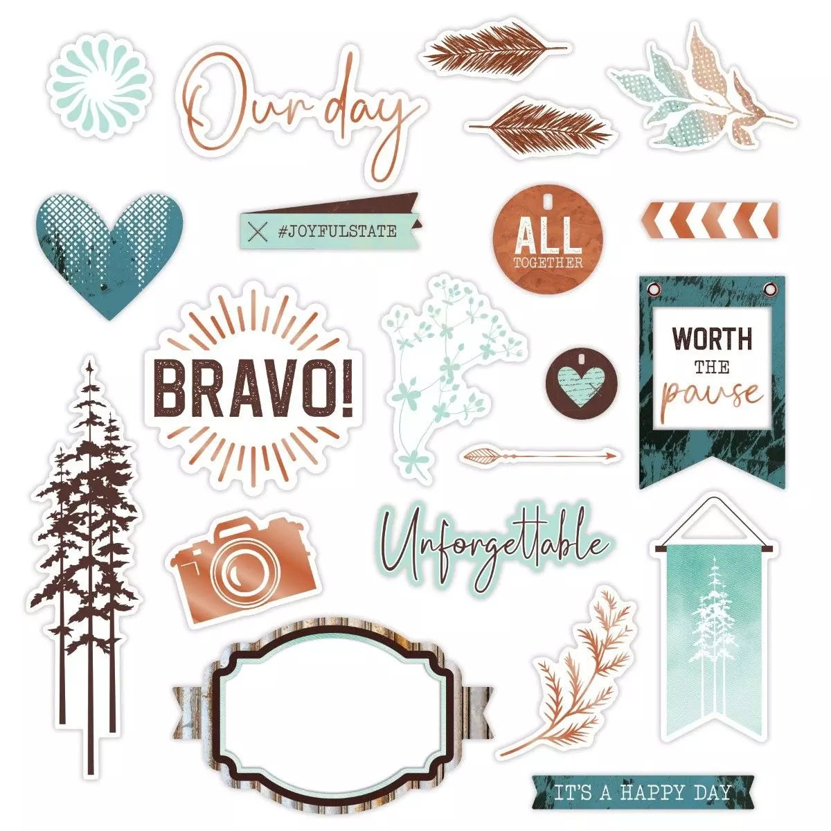 Copper Canyon 2 Foiled Embellishments (40/pk)
