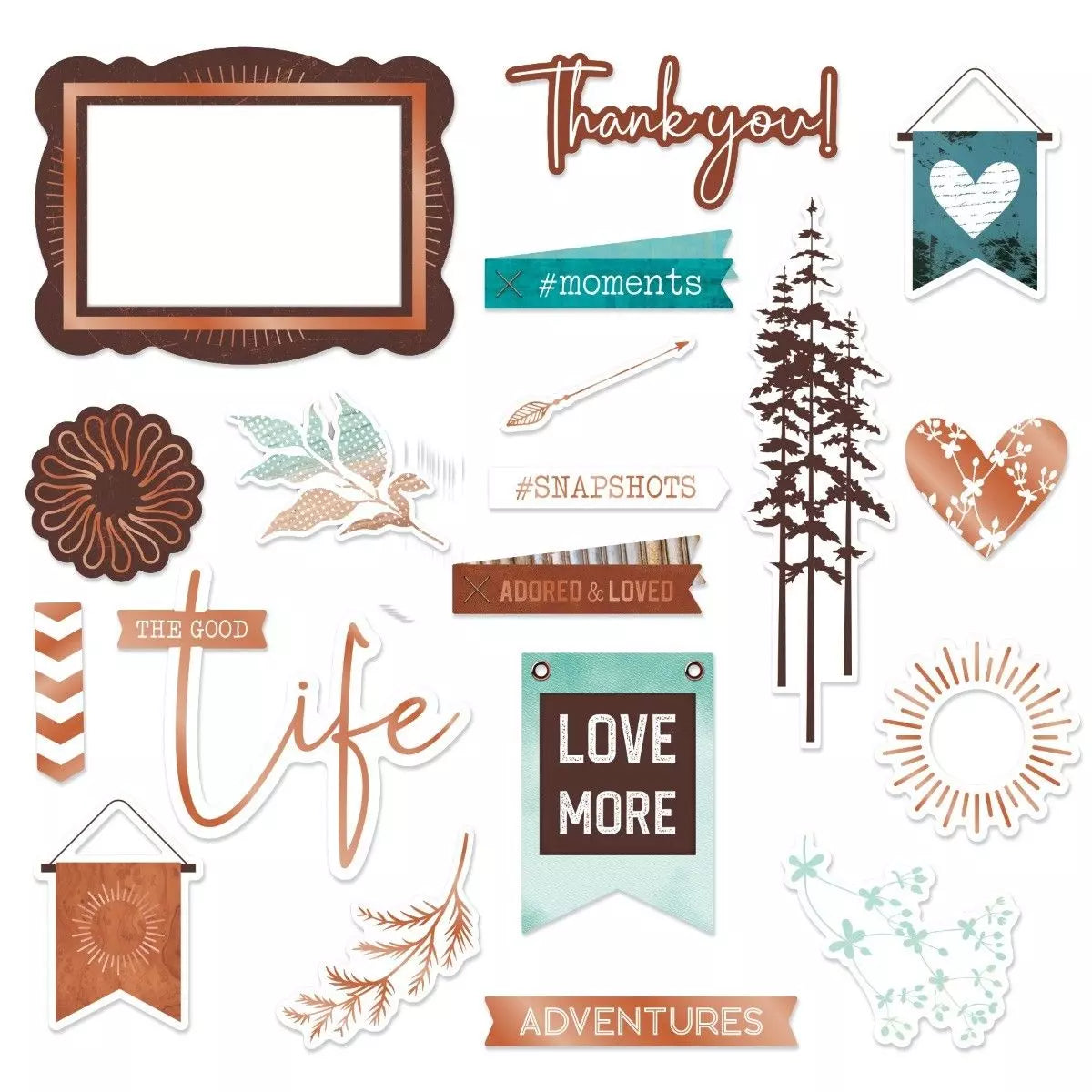 Copper Canyon 2 Foiled Embellishments (40/pk)