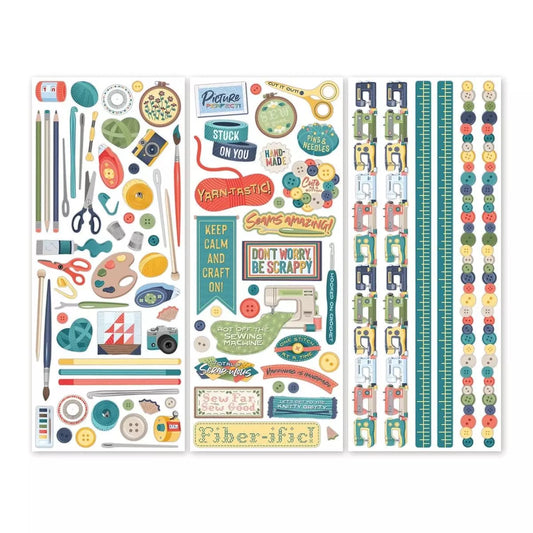 Craft Happy Stickers (3/pk)